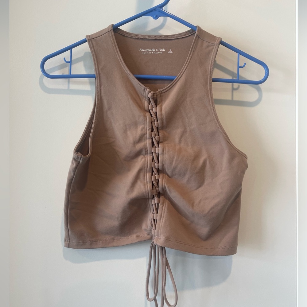 Abercrombie & Fitch lace up crop top